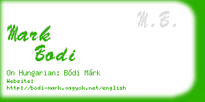 mark bodi business card